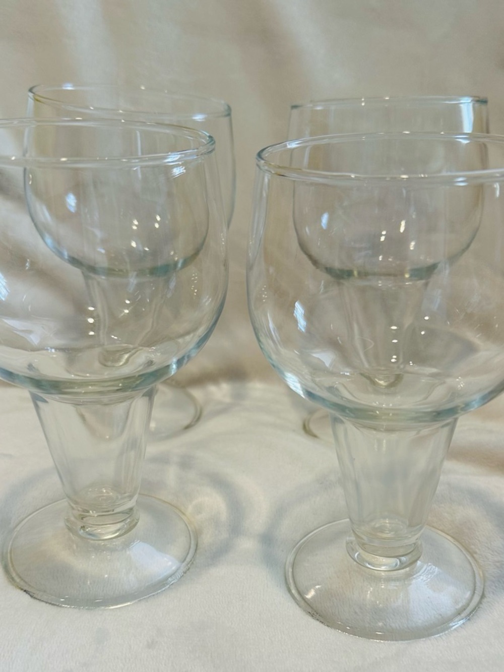 Anchor Hocking Beer Glasses, Hollow Stem 12oz Glasses, Stout Glasses, Set of 4